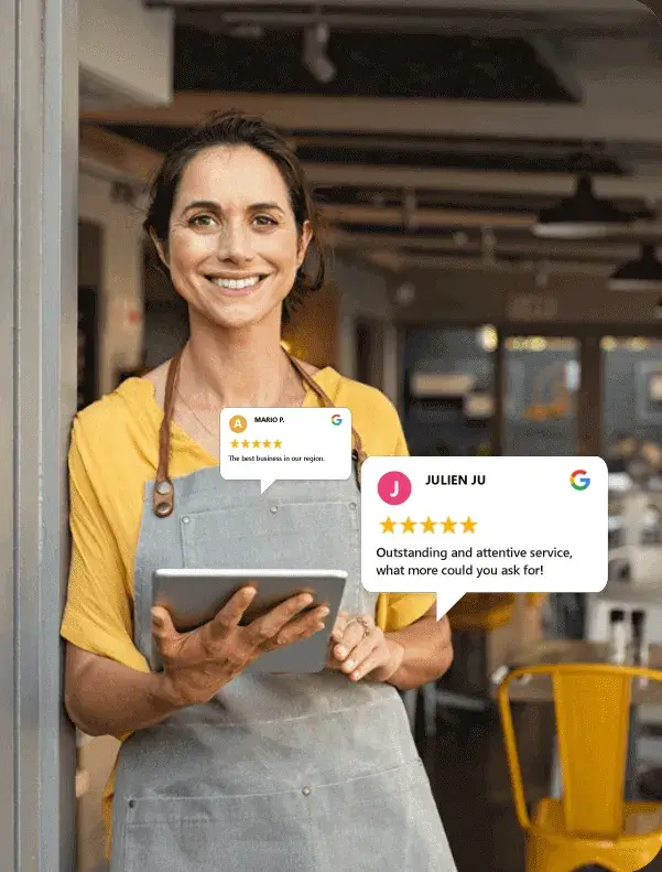 Dashboard mit Google Bewertungsstatistiken